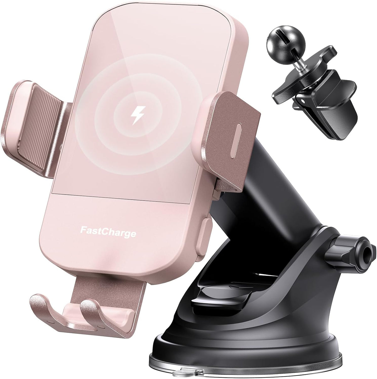 Wireless Car Charger, 15W Fast Charging Auto Clamping Car Charger Phone Mount Phone Holder Fit for Iphone 15 14 13 12 11 Pro Max Xs, Samsung Galaxy S25 Ultra S24 S23 S22, S21, S20, Green