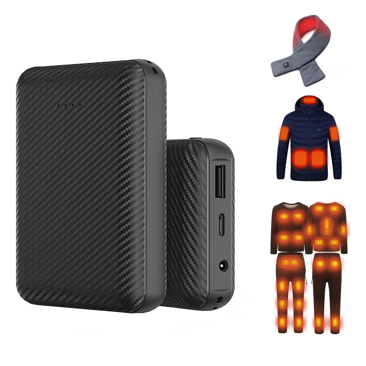 Power Bank DC7.4V 20000Mah Portabl Charging Power Supply Phone External Battery for Heated Jacket Vest Underwear Heated Clothing