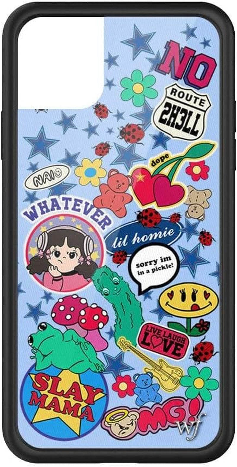 Cases - Cherry Blossom Case, Compatible with Apple Iphone 11 Pro Max | Blue, Vintage, Cherries, Red, Flowers - Protective Black Bumper, 4Ft Drop Test Certified, Women Owned Small Business