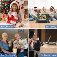 12" Screen Magnifier for Cell Phone, 3D HD Magnifying Projector Screen Enlarger for Movies, Videos and Gaming, Foldable Phone Stand with Screen Amplifier,Compatible with All Smartphones
