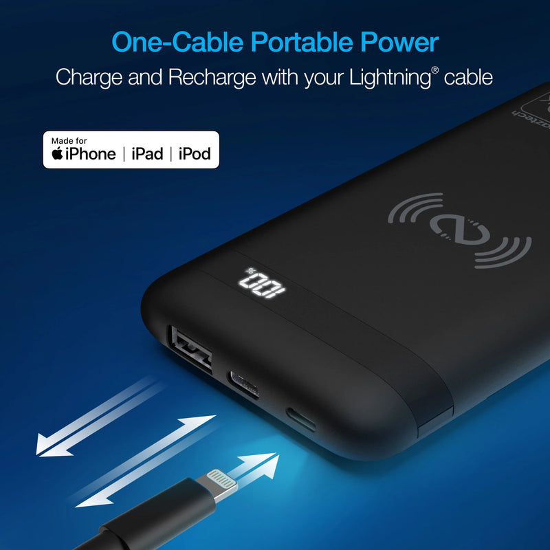 Naztech Powerbolt PD Wireless Power Bank with MFI Input