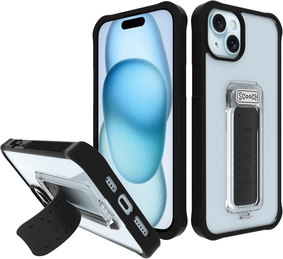 ® for Iphone 13 Case with Stand, Wingman 5-In-1 Kickstand Case, Military Grade Drop Protection, Kickstand, Bundled with Tempered Glass Screen Protector, Clear