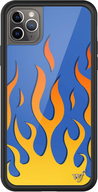 Cases - Cherry Blossom Case, Compatible with Apple Iphone 11 Pro Max | Blue, Vintage, Cherries, Red, Flowers - Protective Black Bumper, 4Ft Drop Test Certified, Women Owned Small Business