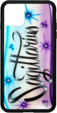 Cases - Cherry Blossom Case, Compatible with Apple Iphone 11 Pro Max | Blue, Vintage, Cherries, Red, Flowers - Protective Black Bumper, 4Ft Drop Test Certified, Women Owned Small Business