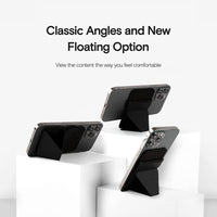Magsafe Wallet for Iphone 15/14/13/12 Series, Strong Magnetic Phone Card Holder Fit 2 Cards & 3 Viewing Angles & Stain-Resistant Vegan Leather Phone Stand, Night Black
