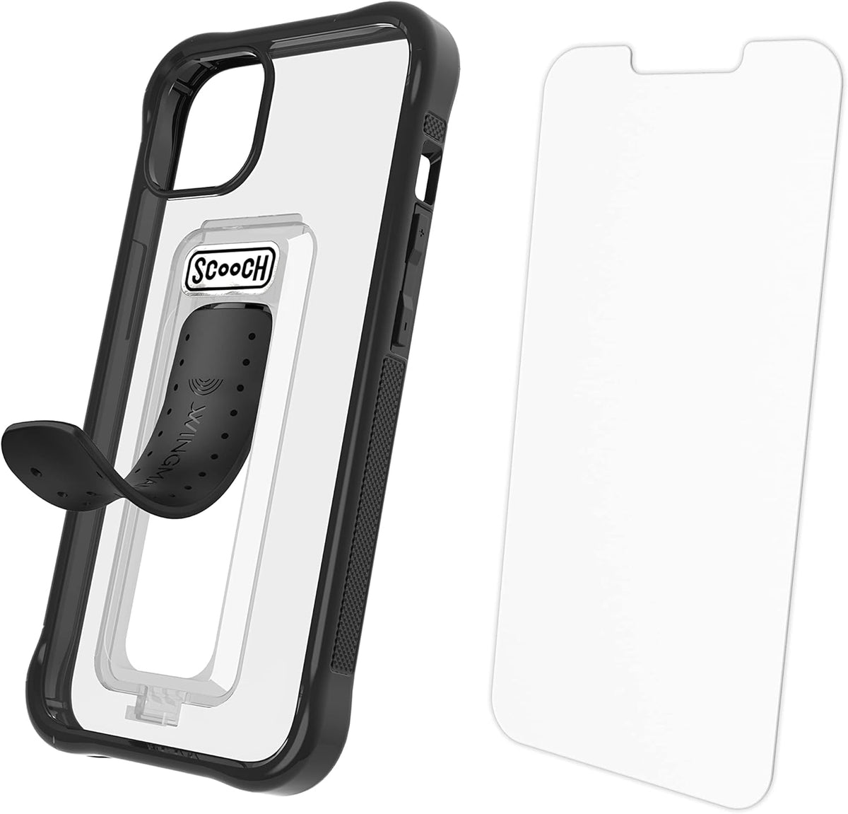 ® for Iphone 13 Case with Stand, Wingman 5-In-1 Kickstand Case, Military Grade Drop Protection, Kickstand, Bundled with Tempered Glass Screen Protector, Clear