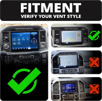 Link Vent Mount Universal Phone Holder - Compatible with 2021-2025 Ford F150 & Raptor, 2023-2025 Ford Super Duty | Aluminum | Zero Slip, Anti-Scratch | 2" Arm | Black