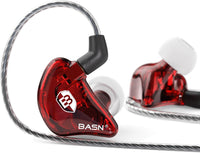 Bsinger PRO In-Ear Monitors Hybrid Dynamic Dual Drivers Two Detachable MMCX Cables Musicians In-Ear Earbuds Headphones (Blue)