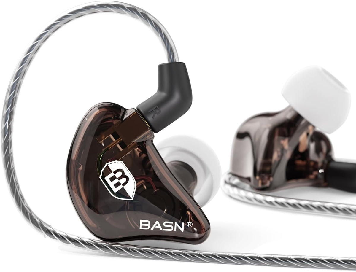 Bsinger PRO In-Ear Monitors Hybrid Dynamic Dual Drivers Two Detachable MMCX Cables Musicians In-Ear Earbuds Headphones (Blue)