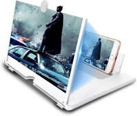 For 16 Inch Phone Screen Magnifier, HD Mobile Phone Screen Amplifier Pulling-Out Movie Video Enlarger Eye Protection with Foldable Stand Holder for All Smartphones-Black