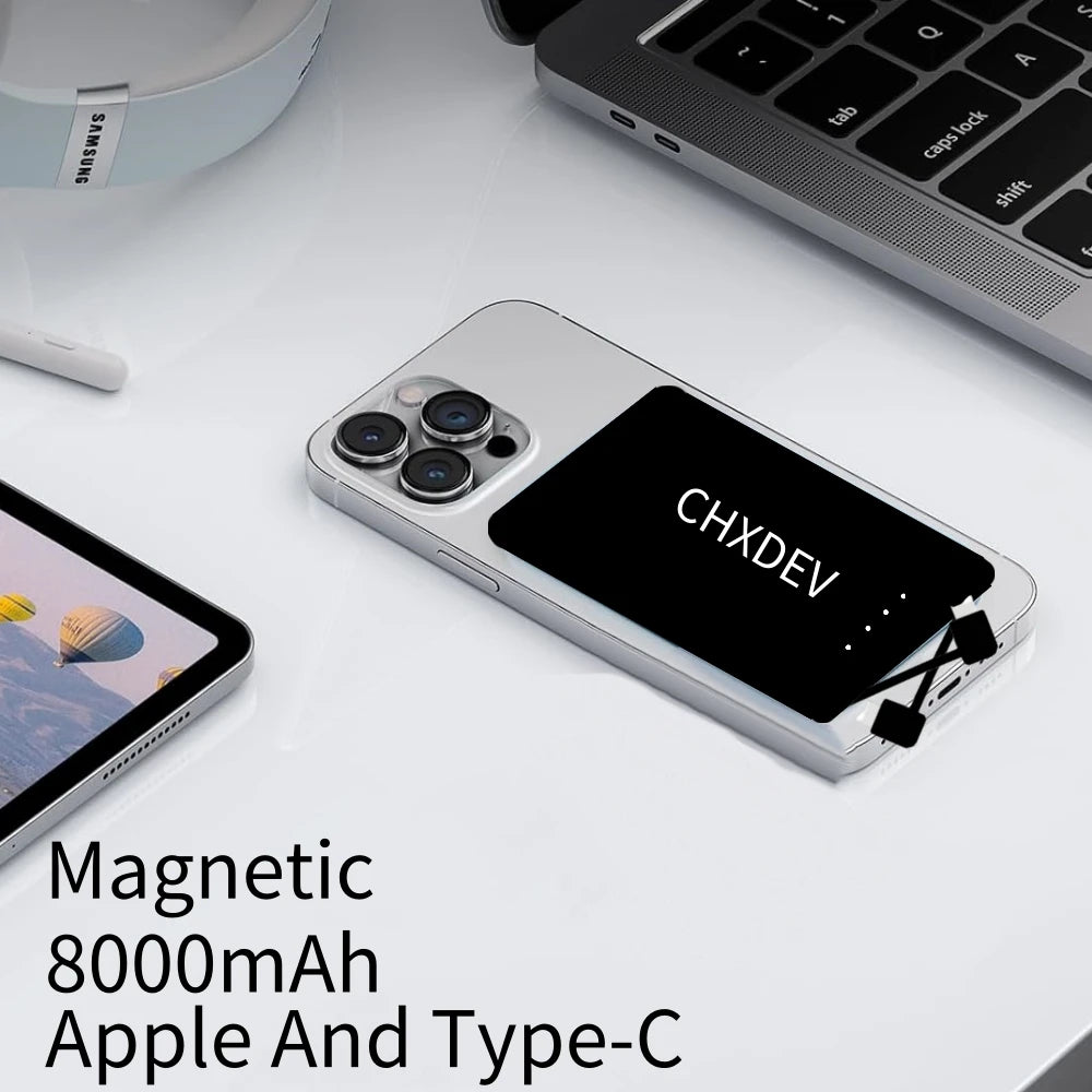 Ultra Ultra Slim Power Bank for Iphone 8000Mah Ultra Thin Charger , Portable Mini External Phone Battery Phone Power Backup