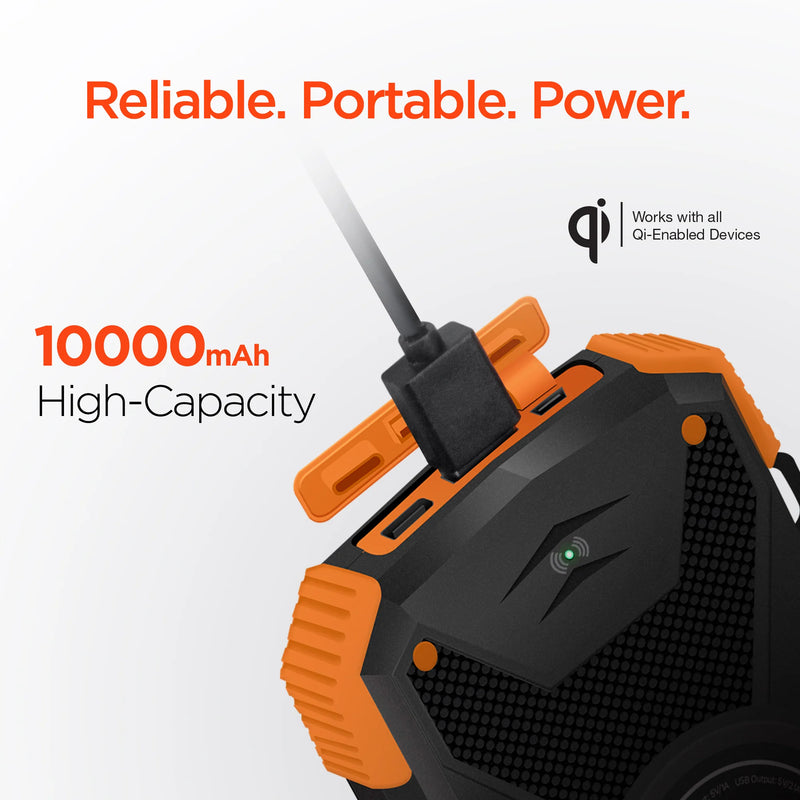 Hypergear Solar 10000Mah Wireless Power Bank Black (14659-HYP)
