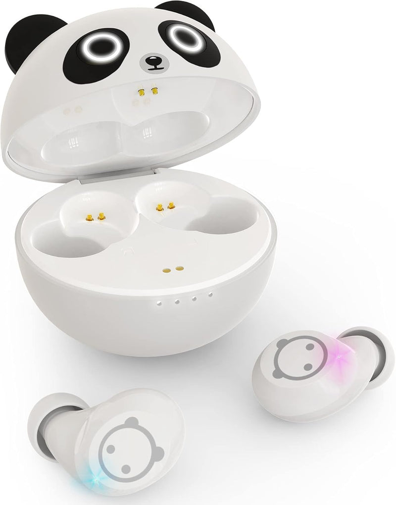 Kids Wireless Earbuds, True Wireless Stereo Bluetooth Headphones,Cartoon Panda Charging Case Sweat Proof Bluetooth 5.1 Headset In-Ear Noise Reduction Sports Earphones for Phone Pad.