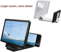 Phone Screen Magnifier 12" Foldable Smart Phone Screen Amplifier Enlarger Phone Holder Stand with 3D Screen Magnifying Amplifying Glass for All Smart Phone Model Eye Care Durable