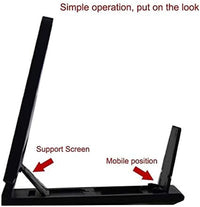 Phone Screen Magnifier 12" Foldable Smart Phone Screen Amplifier Enlarger Phone Holder Stand with 3D Screen Magnifying Amplifying Glass for All Smart Phone Model Eye Care Durable