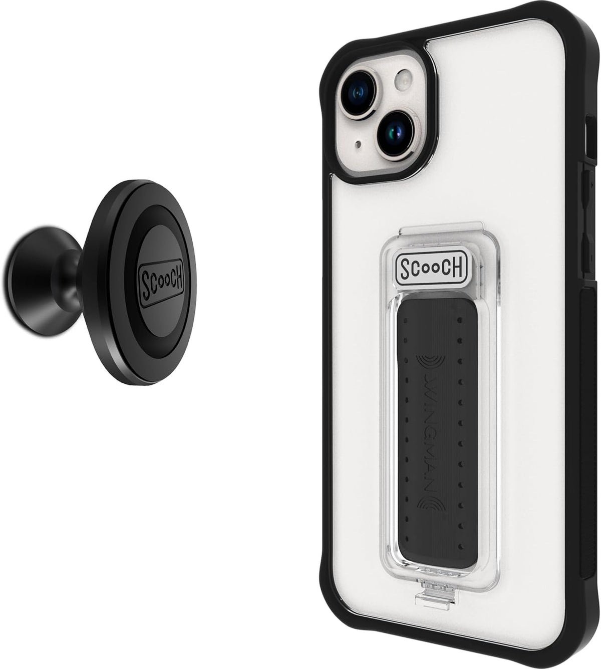 ® for Iphone 13 Case with Stand, Wingman 5-In-1 Kickstand Case, Military Grade Drop Protection, Kickstand, Bundled with Tempered Glass Screen Protector, Clear