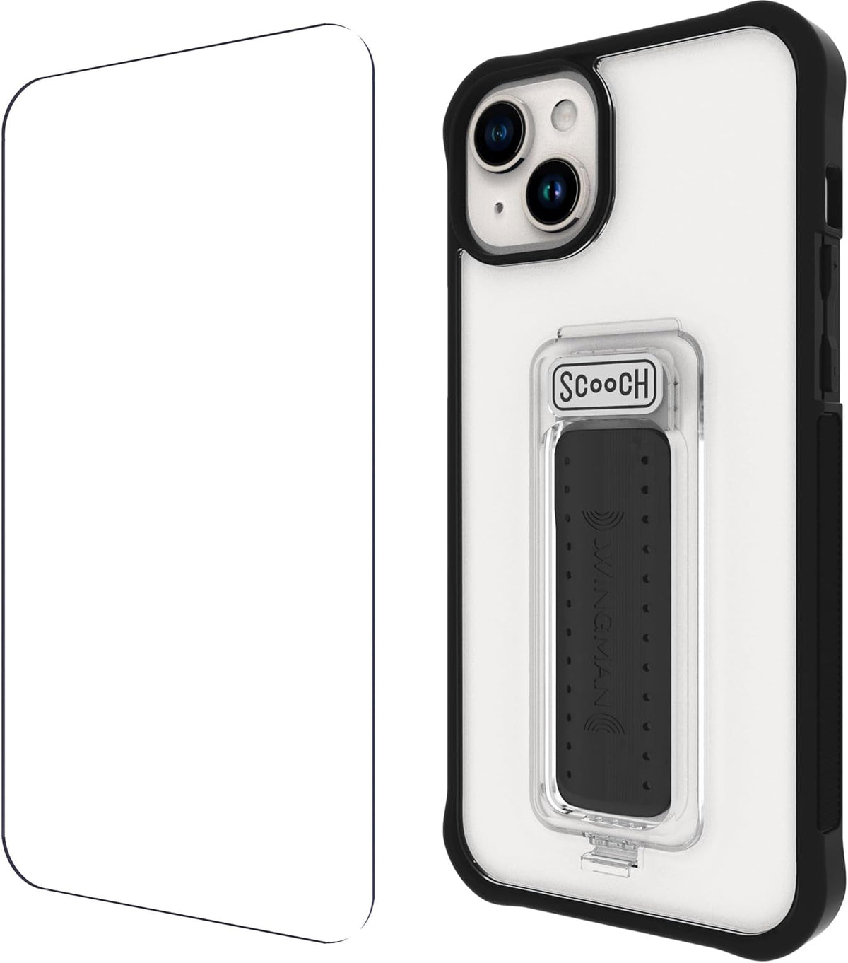 ® for Iphone 13 Case with Stand, Wingman 5-In-1 Kickstand Case, Military Grade Drop Protection, Kickstand, Bundled with Tempered Glass Screen Protector, Clear