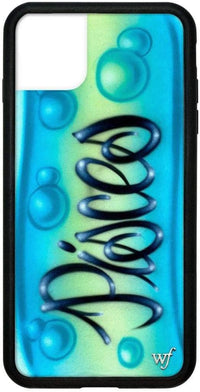 Cases - Cherry Blossom Case, Compatible with Apple Iphone 11 Pro Max | Blue, Vintage, Cherries, Red, Flowers - Protective Black Bumper, 4Ft Drop Test Certified, Women Owned Small Business