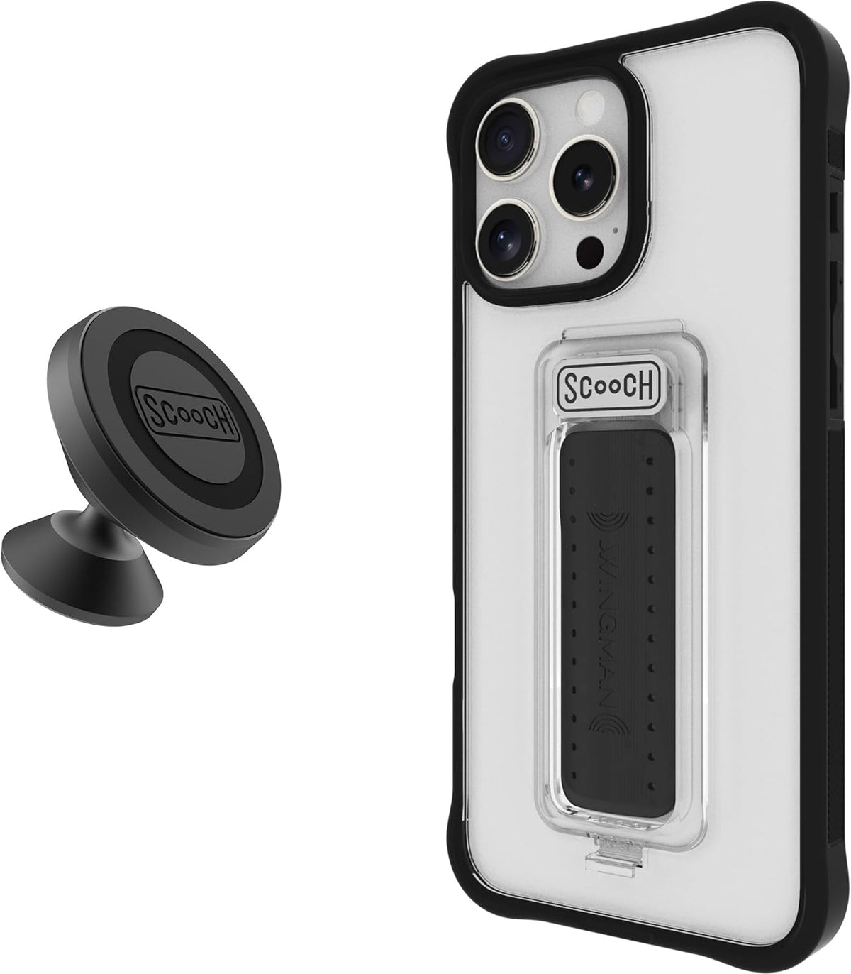 ® for Iphone 13 Case with Stand, Wingman 5-In-1 Kickstand Case, Military Grade Drop Protection, Kickstand, Bundled with Tempered Glass Screen Protector, Clear