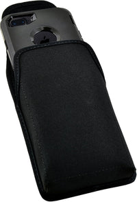 Belt Clip Case Compatible with Apple Iphone 8 & Iphone 7 Fits W/Ob Defender or Bulky Cases, Black Vertical Holster Nylon Pouch with Heavy Duty Rotating Belt Clip