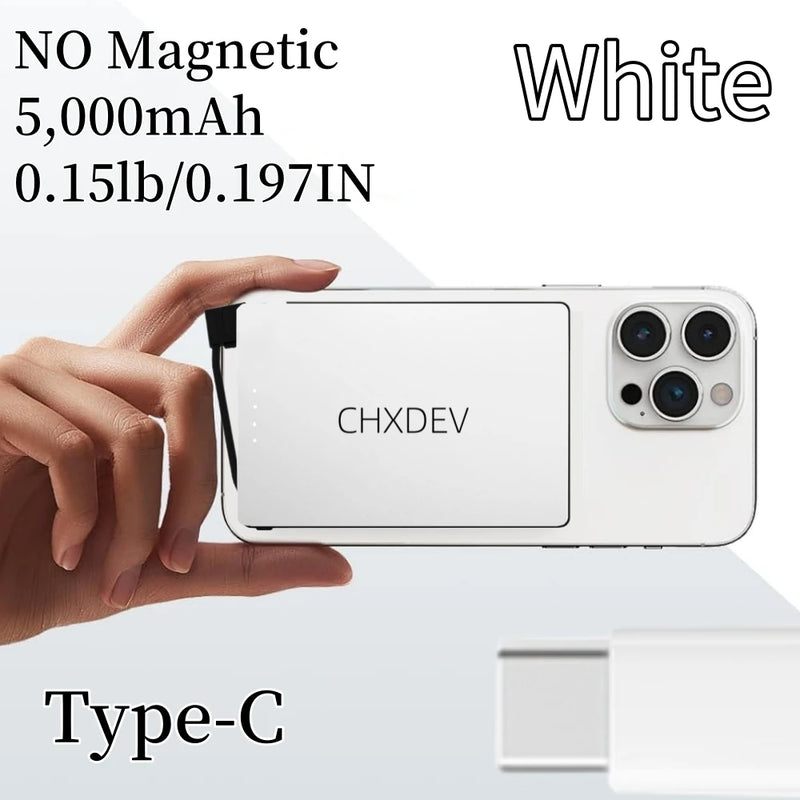 Ultra Ultra Slim Power Bank for Iphone 8000Mah Ultra Thin Charger , Portable Mini External Phone Battery Phone Power Backup