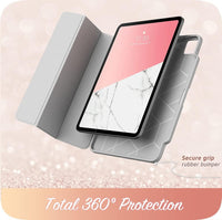 Cosmo Case for New Ipad Pro 11 Inch (2022/2021/2020 Release), Full-Body Trifold Stand Protective Case Smart Cover with Auto Sleep/Wake & Pencil Holder (Marble)
