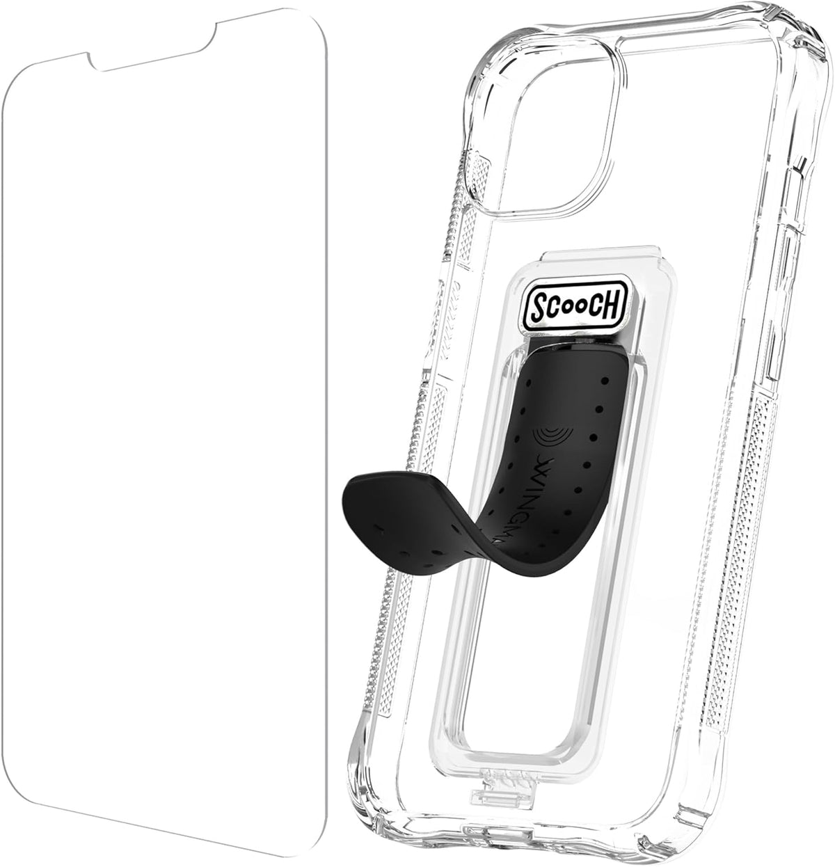 ® for Iphone 13 Case with Stand, Wingman 5-In-1 Kickstand Case, Military Grade Drop Protection, Kickstand, Bundled with Tempered Glass Screen Protector, Clear