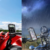 Waterproof IP67 Motorcycle Phone (4.7"-6.1") Mount Wireless/Usb C Charger Handlebar Cellphone Holder 360 Rotation Work by Wiring to 12/24V Vehicles or Plugging to USB a Sockets