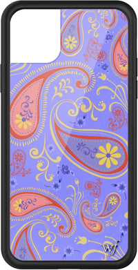 Cases - Cherry Blossom Case, Compatible with Apple Iphone 11 Pro Max | Blue, Vintage, Cherries, Red, Flowers - Protective Black Bumper, 4Ft Drop Test Certified, Women Owned Small Business