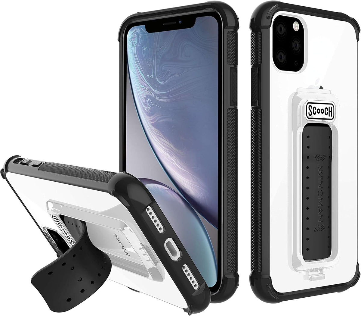 ® for Iphone 13 Case with Stand, Wingman 5-In-1 Kickstand Case, Military Grade Drop Protection, Kickstand, Bundled with Tempered Glass Screen Protector, Clear