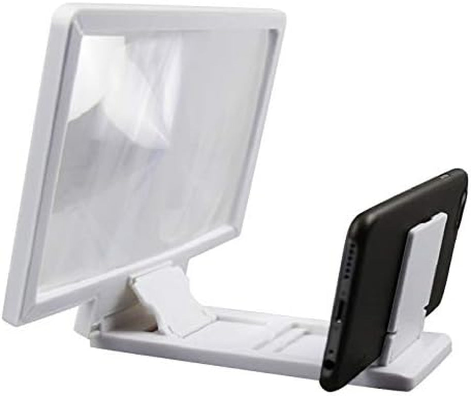 Phone Screen Magnifier 12" Foldable Smart Phone Screen Amplifier Enlarger Phone Holder Stand with 3D Screen Magnifying Amplifying Glass for All Smart Phone Model Eye Care Durable