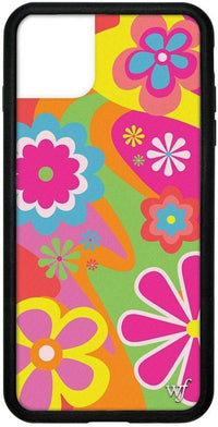 Cases - Cherry Blossom Case, Compatible with Apple Iphone 11 Pro Max | Blue, Vintage, Cherries, Red, Flowers - Protective Black Bumper, 4Ft Drop Test Certified, Women Owned Small Business
