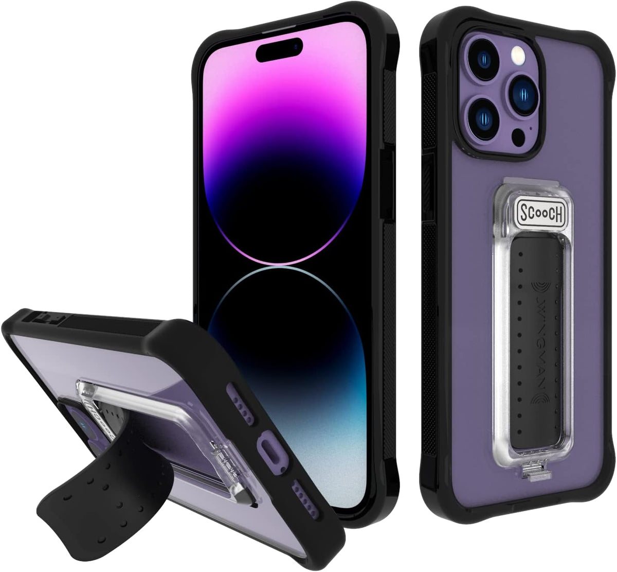 ® for Iphone 13 Case with Stand, Wingman 5-In-1 Kickstand Case, Military Grade Drop Protection, Kickstand, Bundled with Tempered Glass Screen Protector, Clear