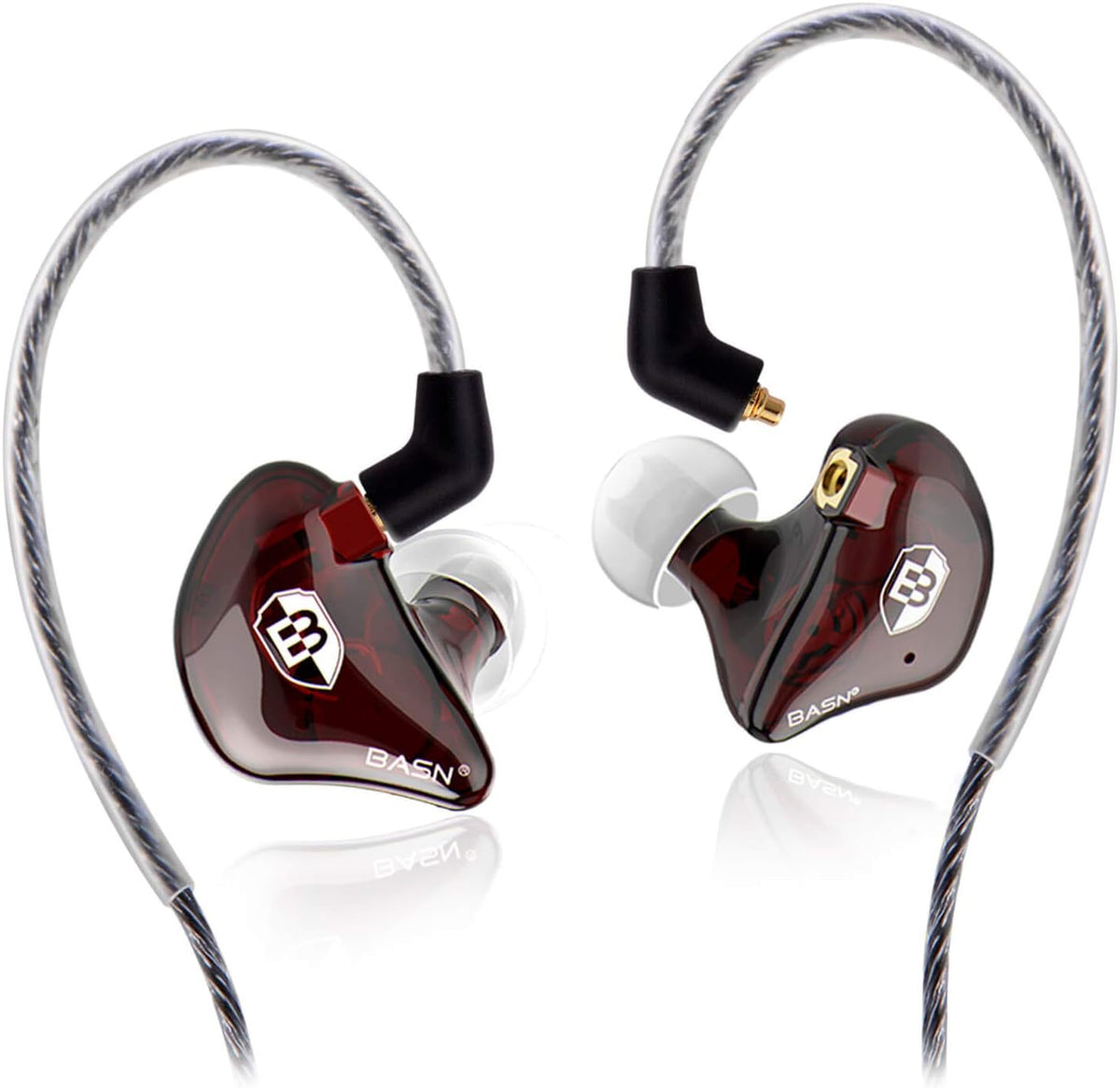 Bsinger+Pro in Ear Monitor for Musicians with MMCX Replaceable Cables; Noise-Isolating and Universal-Fit (Green)