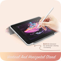 Cosmo Case for New Ipad Pro 11 Inch (2022/2021/2020 Release), Full-Body Trifold Stand Protective Case Smart Cover with Auto Sleep/Wake & Pencil Holder (Marble)