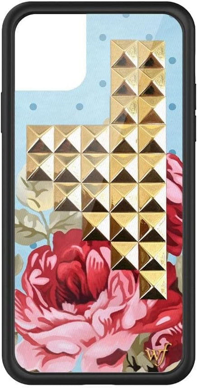 Cases - Cherry Blossom Case, Compatible with Apple Iphone 11 Pro Max | Blue, Vintage, Cherries, Red, Flowers - Protective Black Bumper, 4Ft Drop Test Certified, Women Owned Small Business
