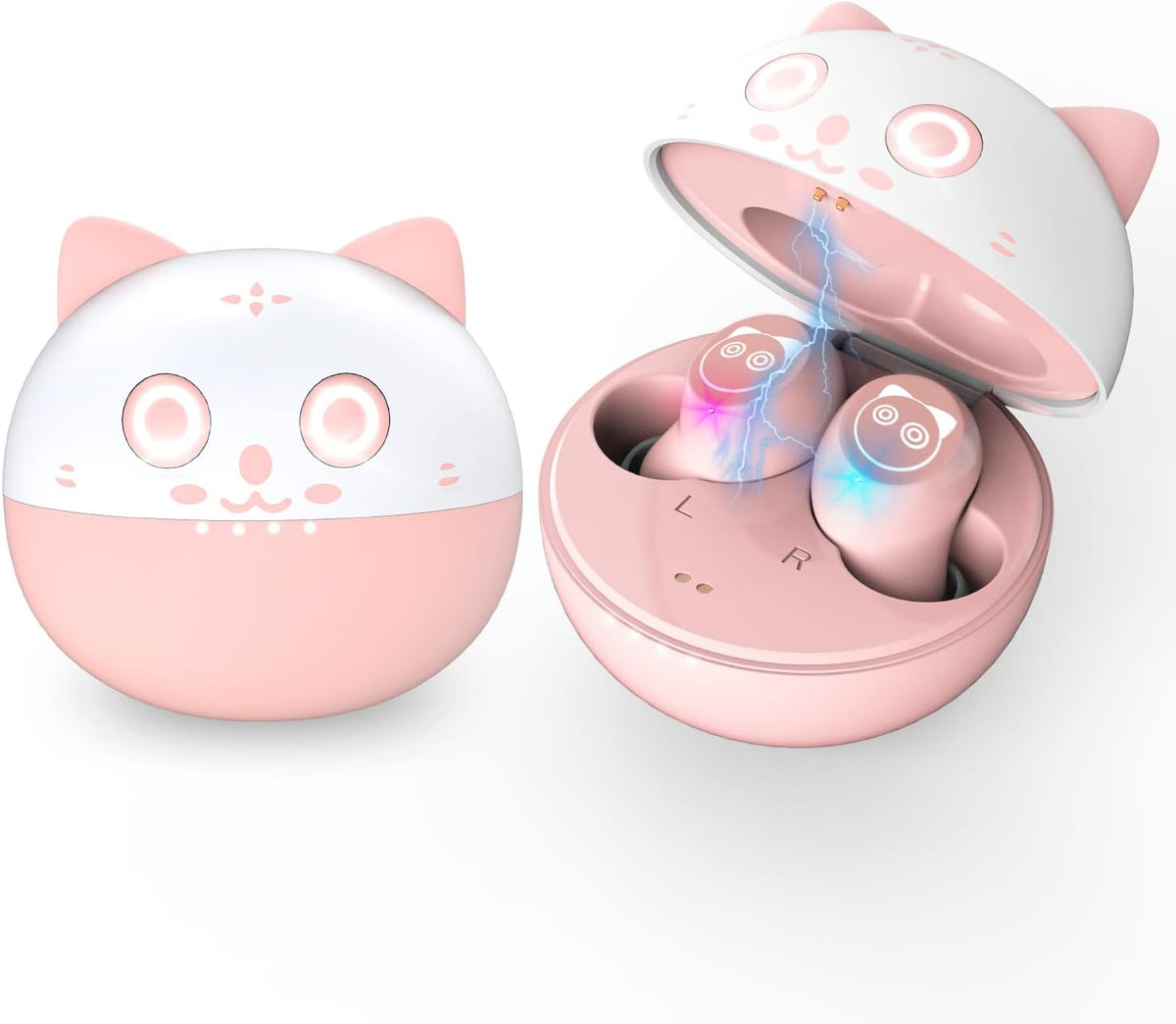 Kids Wireless Earbuds, True Wireless Stereo Bluetooth Headphones,Cartoon Panda Charging Case Sweat Proof Bluetooth 5.1 Headset In-Ear Noise Reduction Sports Earphones for Phone Pad.