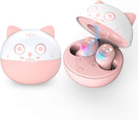 Kids Wireless Earbuds, True Wireless Stereo Bluetooth Headphones,Cartoon Panda Charging Case Sweat Proof Bluetooth 5.1 Headset In-Ear Noise Reduction Sports Earphones for Phone Pad.