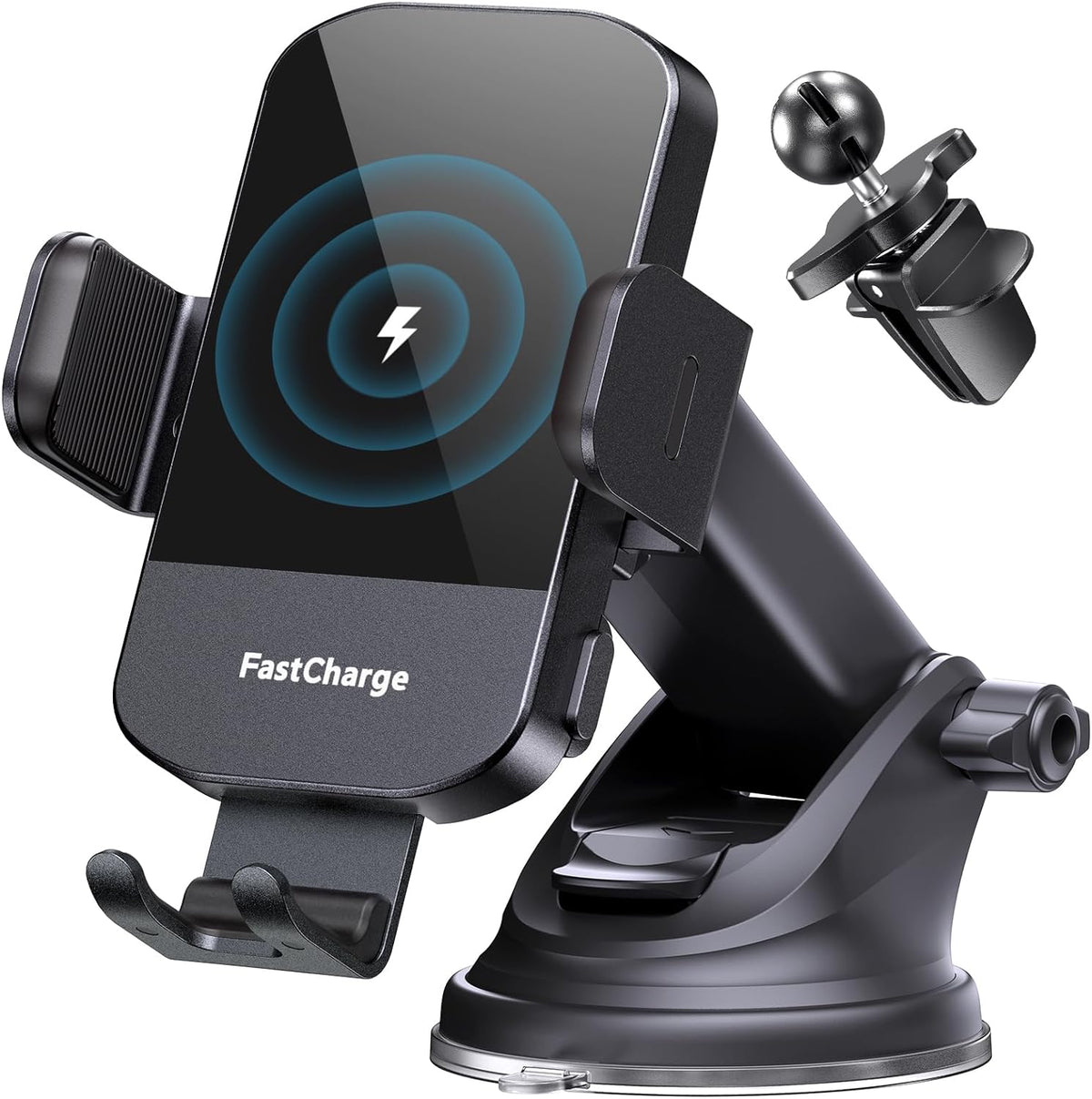 Wireless Car Charger, 15W Fast Charging Auto Clamping Car Charger Phone Mount Phone Holder Fit for Iphone 15 14 13 12 11 Pro Max Xs, Samsung Galaxy S25 Ultra S24 S23 S22, S21, S20, Green