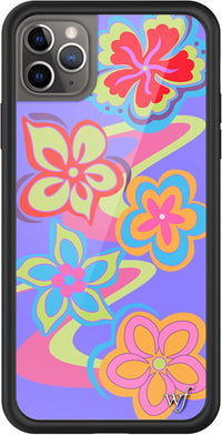 Cases - Cherry Blossom Case, Compatible with Apple Iphone 11 Pro Max | Blue, Vintage, Cherries, Red, Flowers - Protective Black Bumper, 4Ft Drop Test Certified, Women Owned Small Business