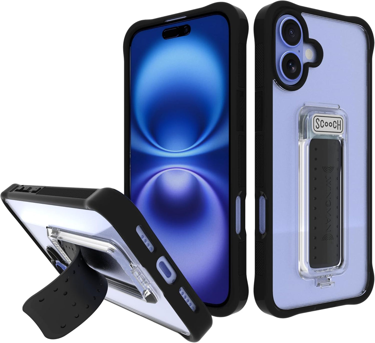 ® for Iphone 13 Case with Stand, Wingman 5-In-1 Kickstand Case, Military Grade Drop Protection, Kickstand, Bundled with Tempered Glass Screen Protector, Clear