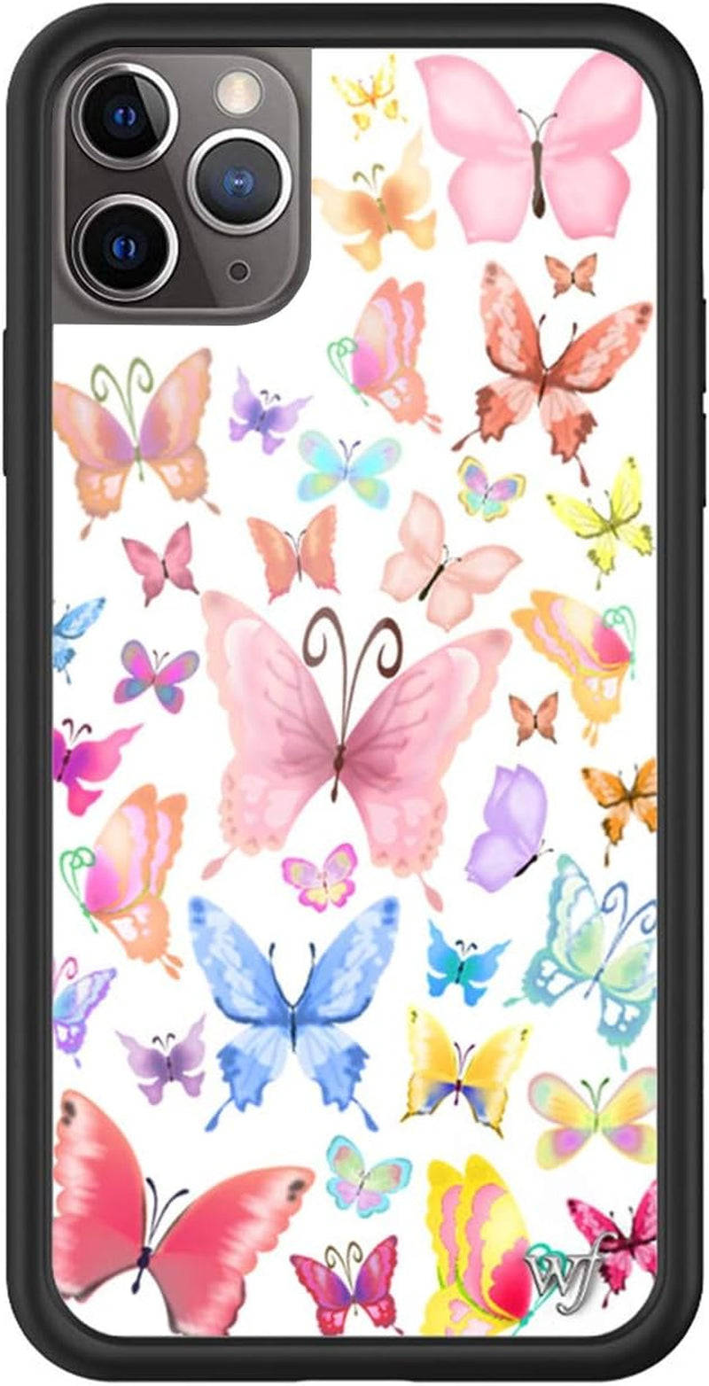 Cases - Cherry Blossom Case, Compatible with Apple Iphone 11 Pro Max | Blue, Vintage, Cherries, Red, Flowers - Protective Black Bumper, 4Ft Drop Test Certified, Women Owned Small Business